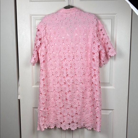 NWT Petal & Pup Tallie Button Up Pink Floral Mini Dress - 16 - Picture 8 of 9
